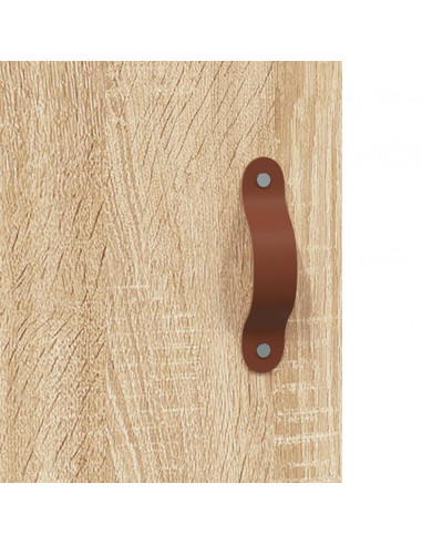 Armadietti a Parete 2 pz Rovere Sonoma in Legno Multistrato