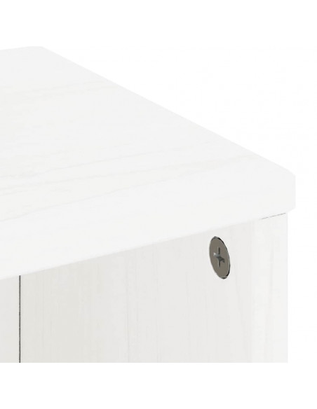 Armadietti Laterali 4 pz ODDA Bianco 40x24x79 cm Legno di Pino