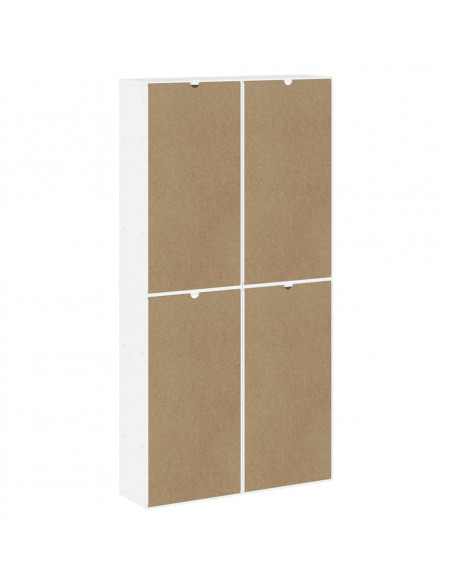 Armadietti Laterali 4 pz ODDA Bianco 40x24x79 cm Legno di Pino