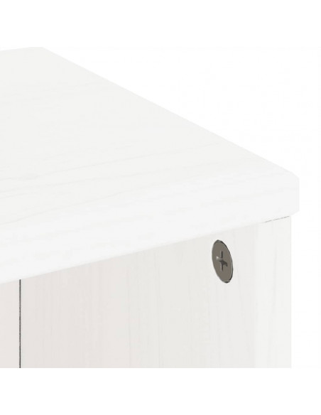 Armadietti Laterali 4 pz ODDA Bianco 40x24x79 cm Legno di Pino
