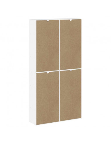 Armadietti Laterali 4 pz ODDA Bianco 40x24x79 cm Legno di Pino