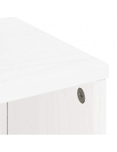 Armadietti Laterali 4 pz ODDA Bianco 40x24x79 cm Legno di Pino