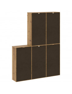 Armadietti Laterali 5 pz ODDA 40x24x79 cm Legno Massello Pino 2