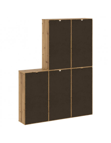 Armadietti Laterali 5 pz ODDA 40x24x79 cm Legno Massello Pino