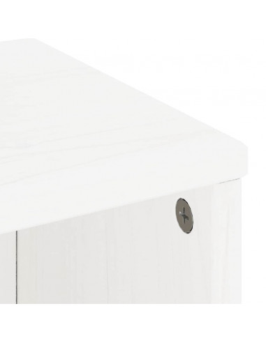 Armadietti Laterali 5 pz ODDA Bianco 40x24x79 cm Legno di Pino