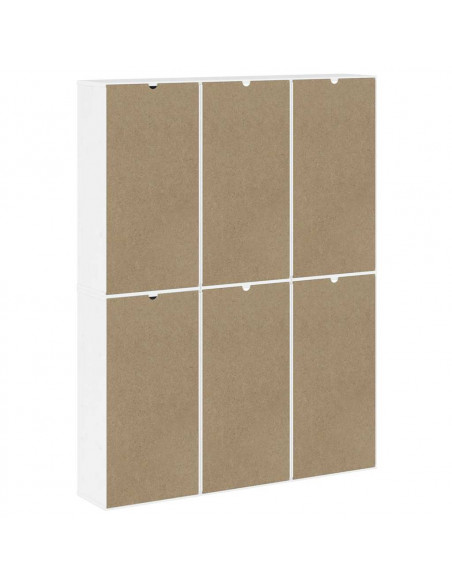 Armadietti Laterali 6 pz ODDA Bianco 40x24x79 cm Legno di Pino