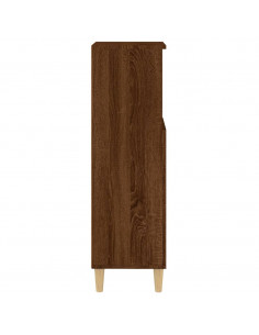 Armadietto Bagno Rovere Marrone 30x30x100 cm Legno Multistrato 2