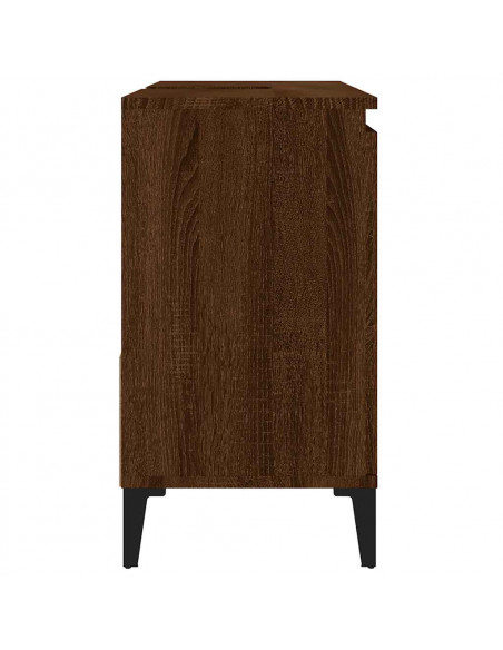 Armadietto Bagno Rovere Marrone 65x33x60cm in Legno Multistrato