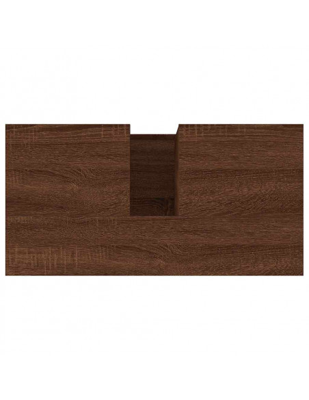Armadietto Bagno Rovere Marrone 65x33x60cm in Legno Multistrato