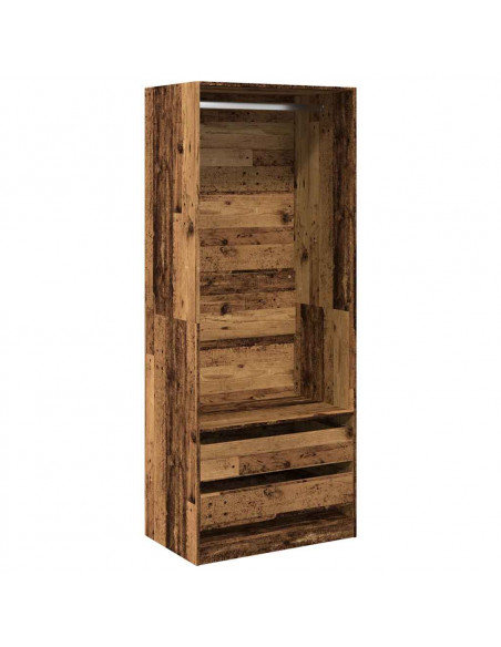 Armadio Legno Antico 80x50x200 cm in Legno Multistrato