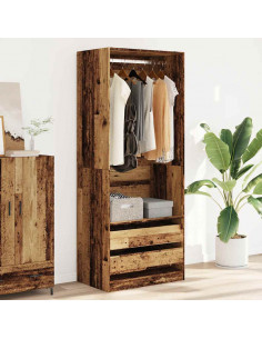 Armadio Legno Antico 80x50x200 cm in Legno Multistrato 2