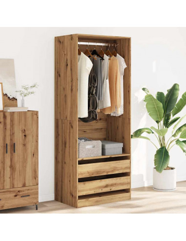 Armadio Rovere Artigianale 80x50x200 cm in Legno Multistrato