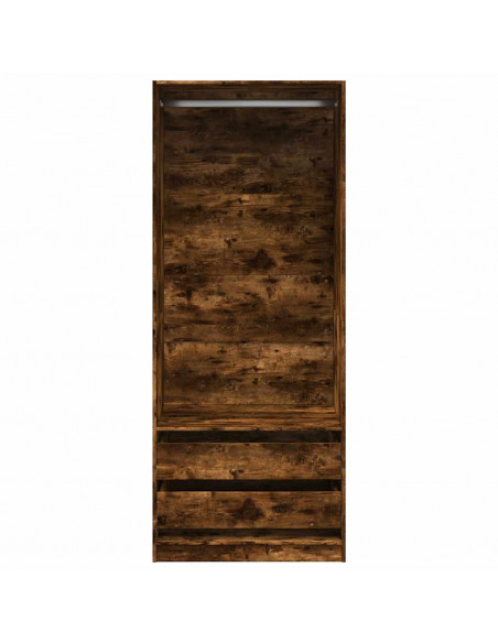 Armadio Rovere Fumo 80x50x200 cm in Legno Multistrato