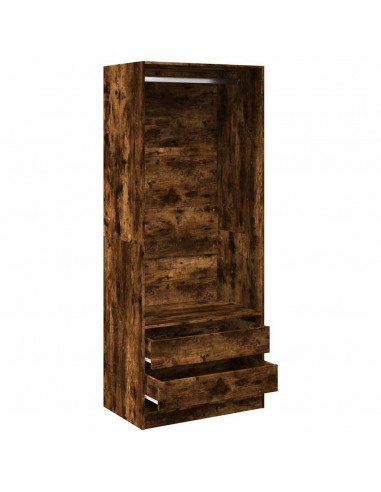 Armadio Rovere Fumo 80x50x200 cm in Legno Multistrato