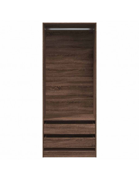 Armadio Rovere Marrone 80x50x200 cm in Legno Multistrato