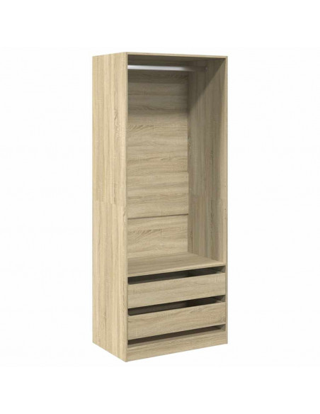 Armadio Rovere Sonoma 80x50x200 cm in Legno Multistrato