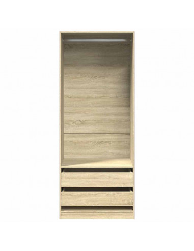 Armadio Rovere Sonoma 80x50x200 cm in Legno Multistrato