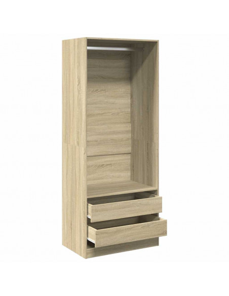 Armadio Rovere Sonoma 80x50x200 cm in Legno Multistrato