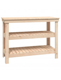 Banco da Lavoro 110,5x50x80 cm in Legno Massello di Pino