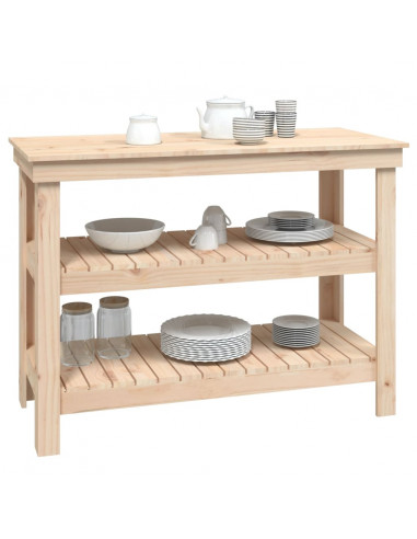 Banco da Lavoro 110,5x50x80 cm in Legno Massello di Pino