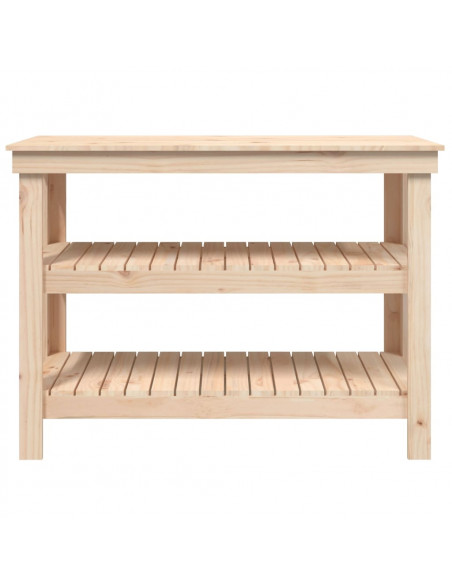 Banco da Lavoro 110,5x50x80 cm in Legno Massello di Pino