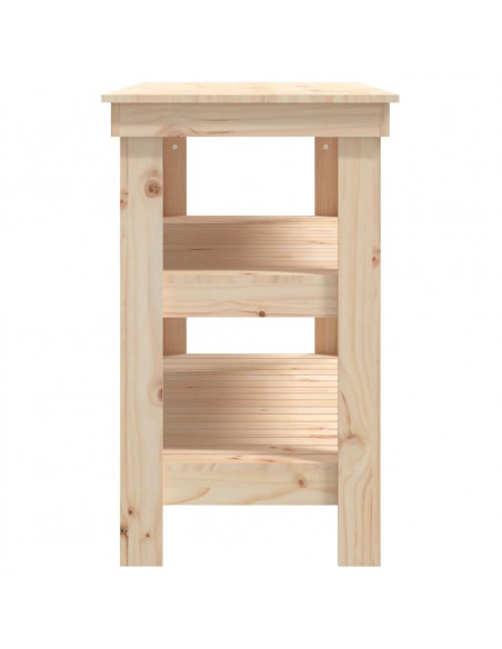 Banco da Lavoro 110,5x50x80 cm in Legno Massello di Pino