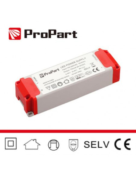 BIANCO CON TAPPI ROSSI ALIMENTATORE IP20 24V 30W 1.25A SIZE:133*42*30MM
