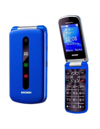 BRONDI PRESIDENT BLU METAL 3" FEATURE PHONE CLAMSHELL