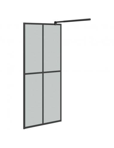 Cabina Doccia 90x195 cm Vetro Temperato Scuro