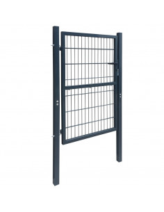 Cancello da Giardino 2D (Singolo) Grigio Antracite 106 x 170 cm 2