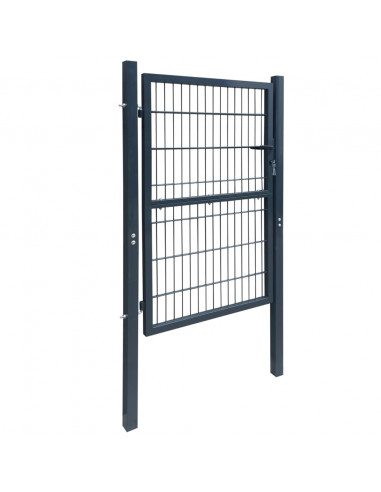 Cancello da Giardino 2D (Singolo) Grigio Antracite 106 x 170 cm
