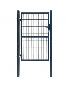 Cancello da Giardino 2D (Singolo) Grigio Antracite 106 x 190 cm