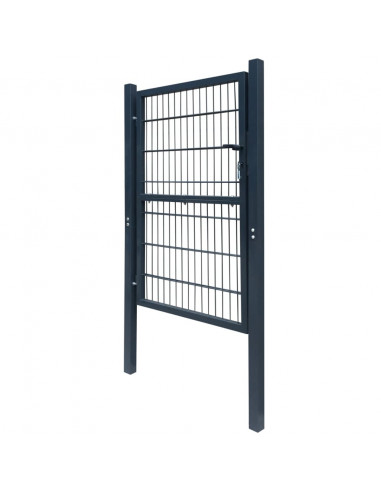 Cancello da Giardino 2D (Singolo) Grigio Antracite 106 x 190 cm