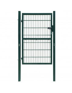 Cancello da Giardino 2D (Singolo) Verde 106 x 230 cm