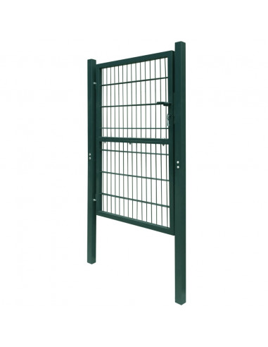 Cancello da Giardino 2D (Singolo) Verde 106 x 230 cm