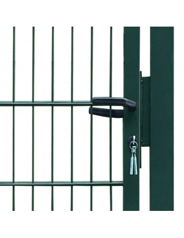 Cancello da Giardino 2D (Singolo) Verde 106 x 230 cm