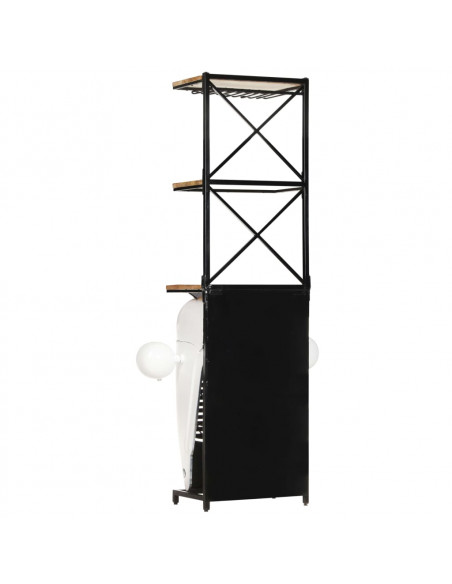 Cantinetta per Vini a Trattore Bianca 49x31x172 cm Mango Grezzo