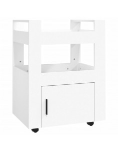 Carrello da Cucina Bianco 60x45x80 cm in Legno Multistrato