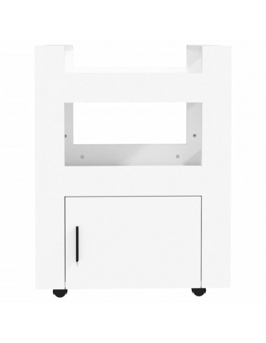 Carrello da Cucina Bianco 60x45x80 cm in Legno Multistrato