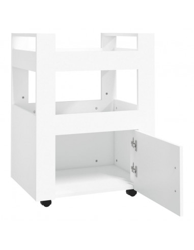 Carrello da Cucina Bianco 60x45x80 cm in Legno Multistrato