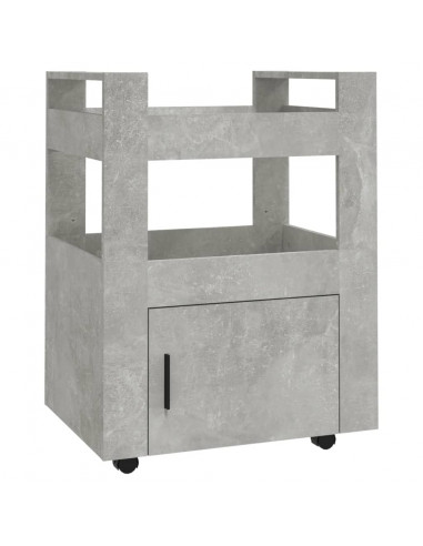 Carrello da Cucina Grigio cemento 60x45x80 cm Legno Multistrato