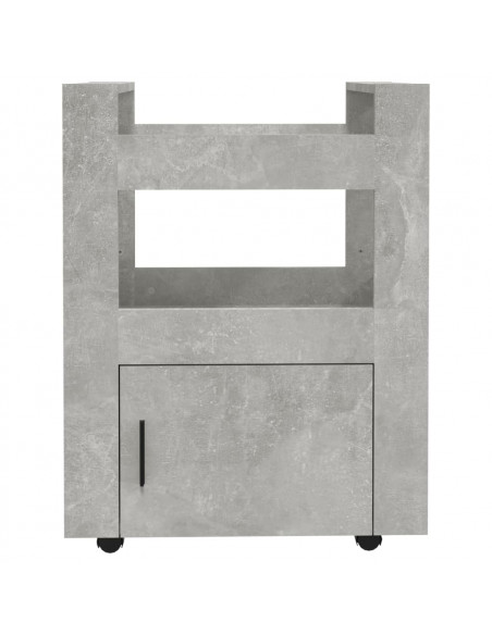 Carrello da Cucina Grigio cemento 60x45x80 cm Legno Multistrato