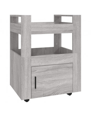 Carrello da Cucina Grigio Sonoma 60x45x80 cm Legno Multistrato