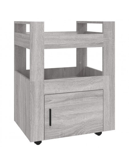 Carrello da Cucina Grigio Sonoma 60x45x80 cm Legno Multistrato