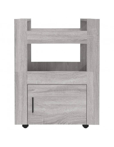Carrello da Cucina Grigio Sonoma 60x45x80 cm Legno Multistrato