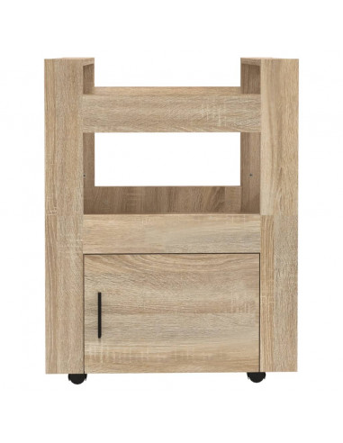 Carrello da Cucina rovere sonoma 60x45x80 cm Legno Multistrato