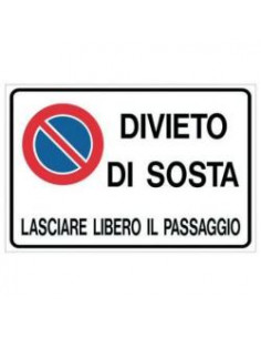 CARTELLO DIVIETO DI SOSTA