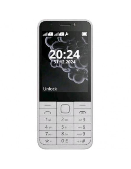 CELLULARE NOKIA 230 2024 DUAL SIM DOPPIA FOTOCAMERA FLASH RADIO FM GIOCO SNAKE COVER POSTERIORE IN ALLUMINIO ITALIA WHITE