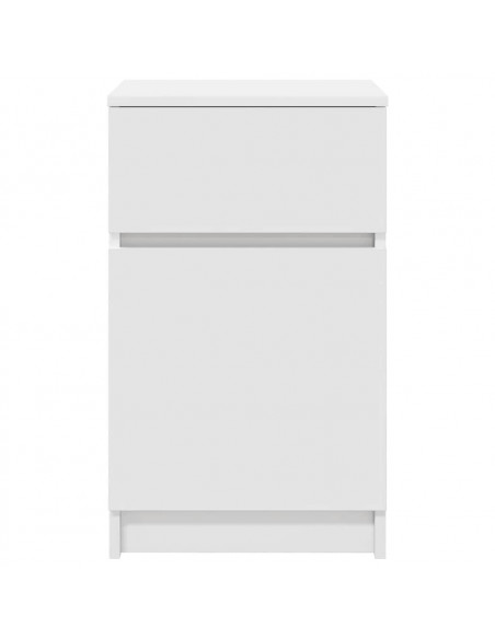 Comodini 2 pz Bianchi 39x35x65 cm in Legno Multistrato