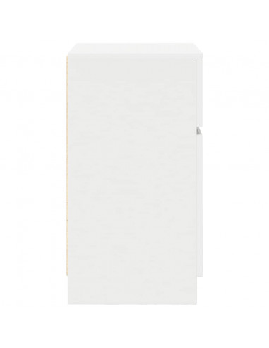 Comodini 2 pz Bianchi 39x35x65 cm in Legno Multistrato